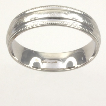 18ct white gold Wedding Ring size X